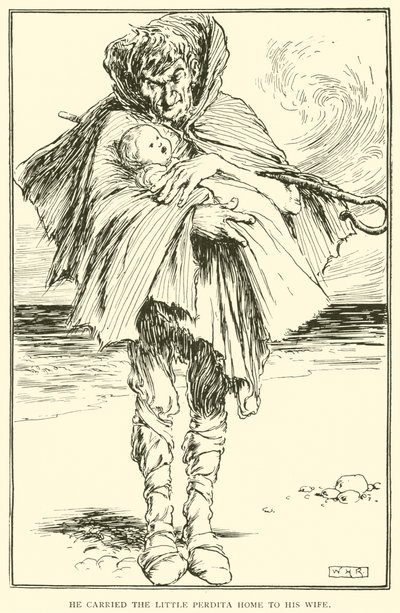 Han bar den lilla Perdita hem till sin fru av William Heath Robinson