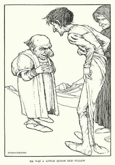 Han var en liten quear old guy (litho) av William Heath Robinson