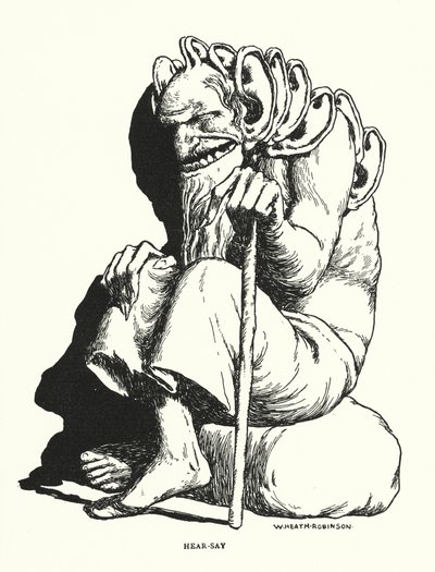 Hör-säga (litho) av William Heath Robinson