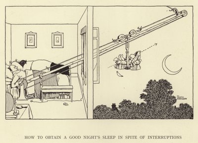 Hur man får en god natts sömn trots avbrott av William Heath Robinson