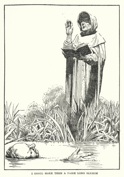Jag ska göra dem till en ganska lång predikan (litho) av William Heath Robinson