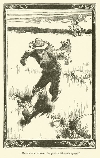 Illustration för Don Quijote (litho) av William Heath Robinson