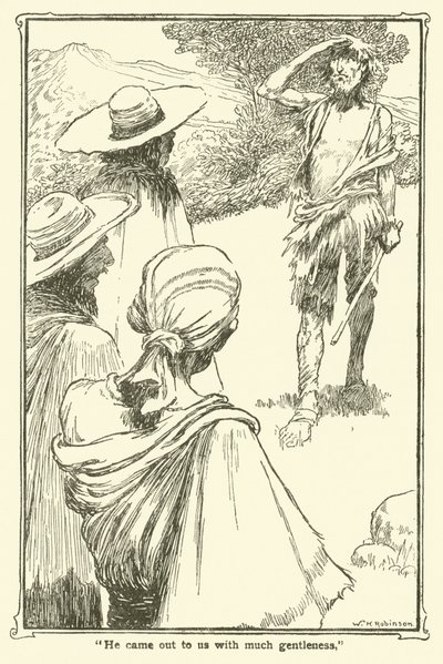 Illustration för Don Quijote (litho) av William Heath Robinson