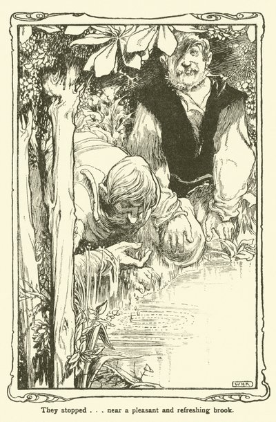 Illustration för Don Quijote (litho) av William Heath Robinson
