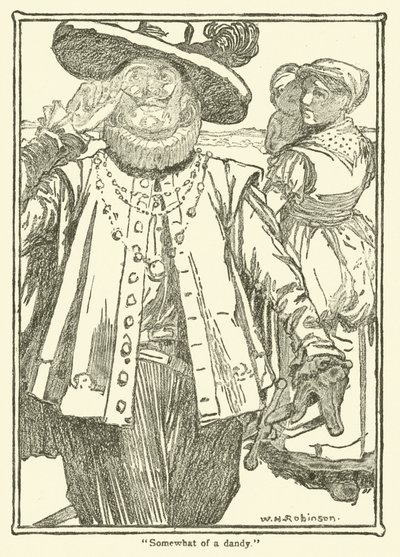 Illustration för Don Quijote (litho) av William Heath Robinson