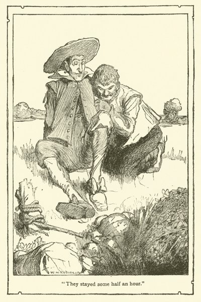 Illustration för Don Quijote (litho) av William Heath Robinson
