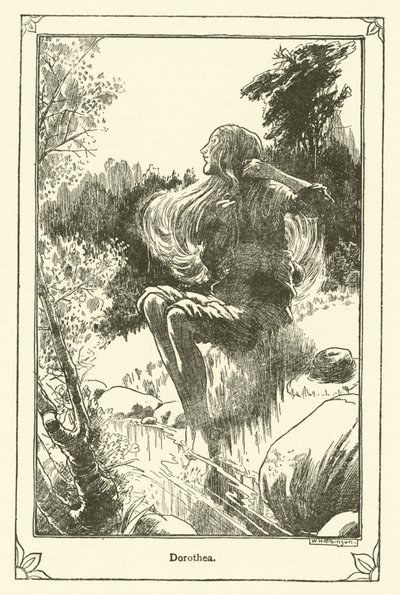 Illustration för Don Quijote (litho) av William Heath Robinson