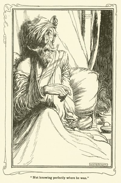 Illustration för Don Quijote (litho) av William Heath Robinson