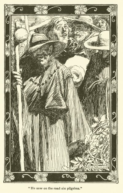 Illustration för Don Quijote (litho) av William Heath Robinson