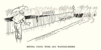 Illustration för Railway Ribaldry av W Heath Robinson (litho) av William Heath Robinson