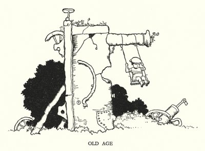 Illustration för Railway Ribaldry av W Heath Robinson (litho) av William Heath Robinson