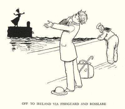 Illustration för Railway Ribaldry av W Heath Robinson (litho) av William Heath Robinson
