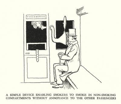 Illustration för Railway Ribaldry av W Heath Robinson (litho) av William Heath Robinson