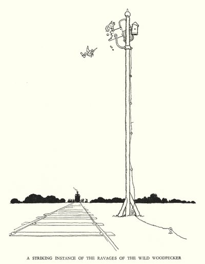 Illustration för Railway Ribaldry av W Heath Robinson (litho) av William Heath Robinson