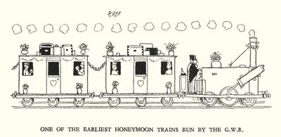 Illustration för Railway Ribaldry av W Heath Robinson (litho) av William Heath Robinson