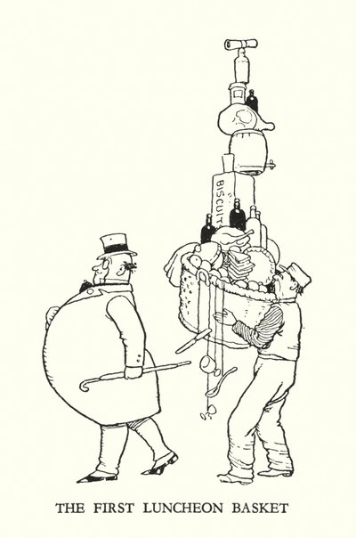 Illustration för Railway Ribaldry av W Heath Robinson (litho) av William Heath Robinson