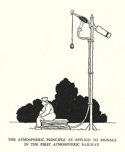 Illustration för Railway Ribaldry av W Heath Robinson (litho) av William Heath Robinson