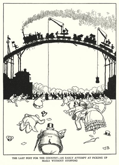Illustration för Railway Ribaldry av W Heath Robinson (litho) av William Heath Robinson