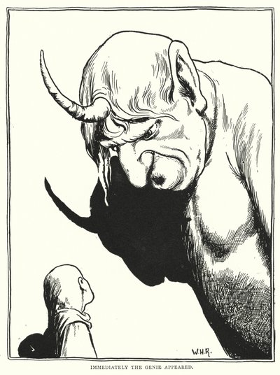 Omedelbart dök anden upp (gravyr) av William Heath Robinson