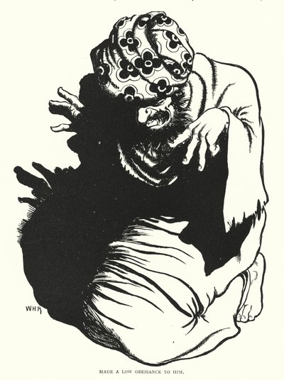 Gjorde en låg hyllning till honom (gravyr) av William Heath Robinson