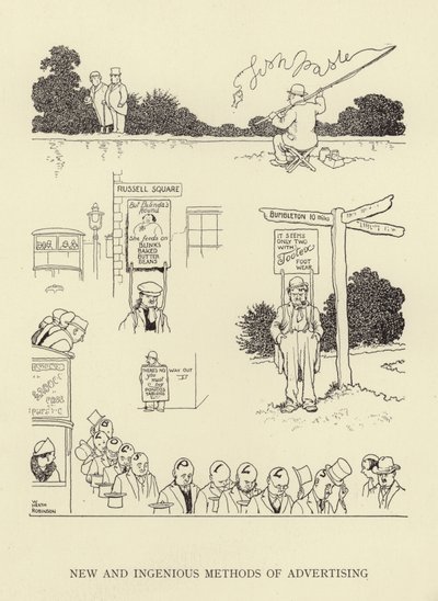 Nya och geniala metoder för reklam av William Heath Robinson