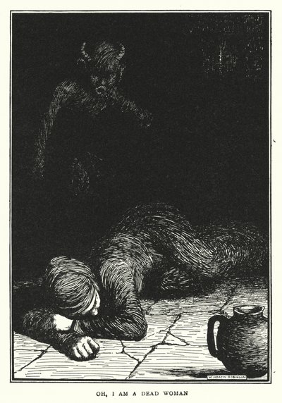 Åh, jag är en död kvinna (litho) av William Heath Robinson