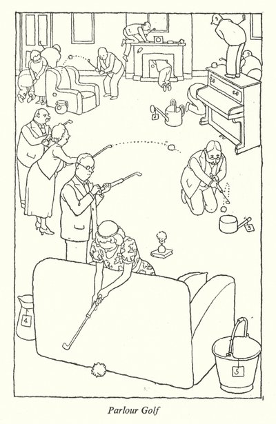 Parlor Golf (sten) av William Heath Robinson