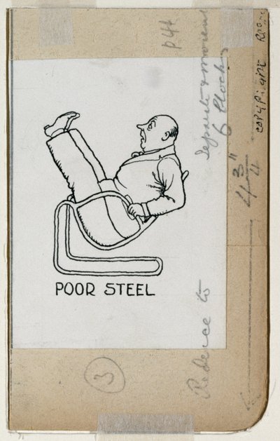 "Poor Steel", detalj ur "How to Live in a Flat", publicerad 1936 av William Heath Robinson