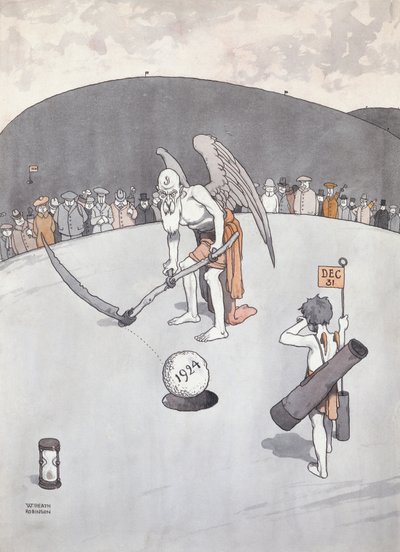Ta ut det gamla hålet (penna och bläck) av William Heath Robinson