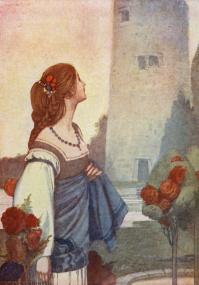 Berättelser från Chaucer (färg litho) av William Heath Robinson