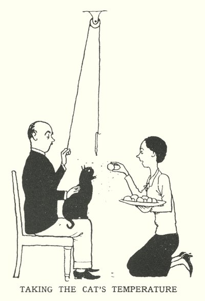 Ta kattens temperatur (litho) av William Heath Robinson