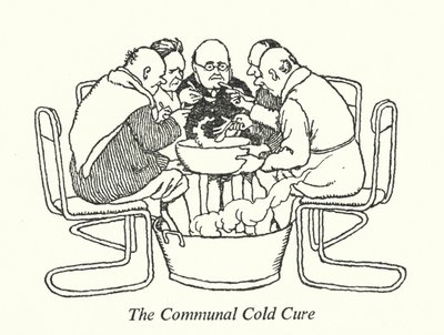The Communal Cold Cure (litho) av William Heath Robinson