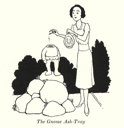 Gnomens askfat (litho) av William Heath Robinson
