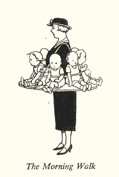 Morgonpromenaden (litho) av William Heath Robinson