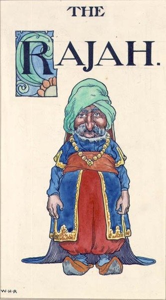 The Rajah (akvarell på papper) av William Heath Robinson