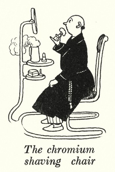 Rakstolen i krom (litho) av William Heath Robinson
