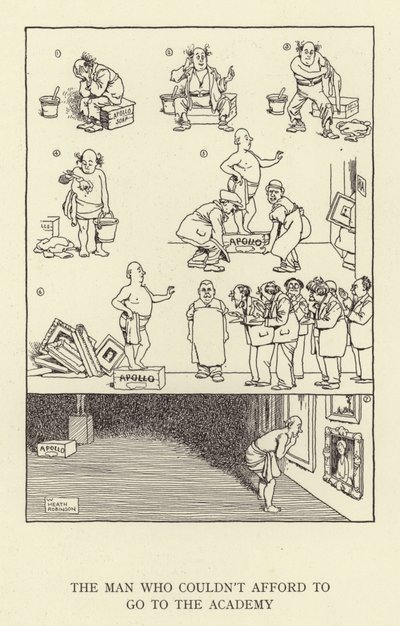 Mannen som inte hade råd att gå på akademin av William Heath Robinson