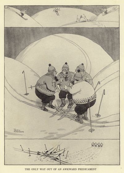 Den enda vägen ut ur en besvärlig situation av William Heath Robinson