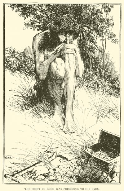 Synen av guld var giftig för hans ögon av William Heath Robinson