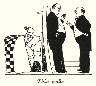 Tunna väggar (litho) av William Heath Robinson
