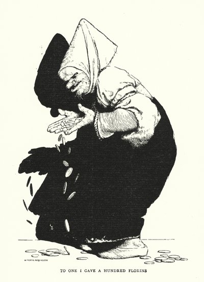 Till en gav jag hundra floriner (litho) av William Heath Robinson