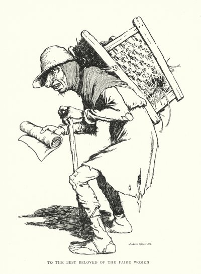 Till den mest älskade av faire kvinnorna (litho) av William Heath Robinson