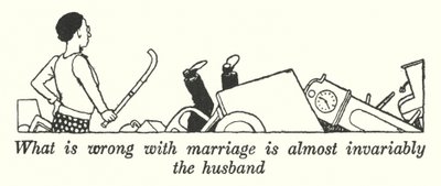 Det som är fel med äktenskapet är nästan undantagslöst mannen (litho) av William Heath Robinson