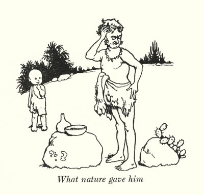 Vad naturen gav honom (litho) av William Heath Robinson