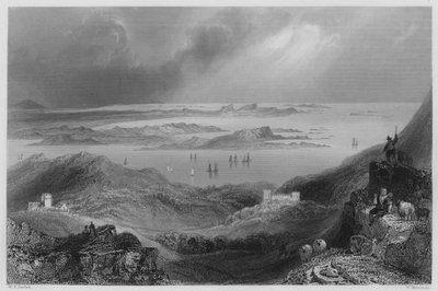Clifden Castle, Connemara (gravyr) av William Henry (after) Bartlett