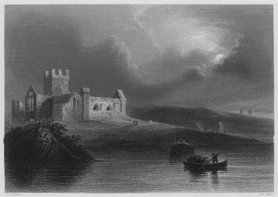 Dunbrody Abbey (gravyr) av William Henry (after) Bartlett