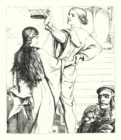 Tiggarjungfrun (gravyr) av William Henry (after) Hunt