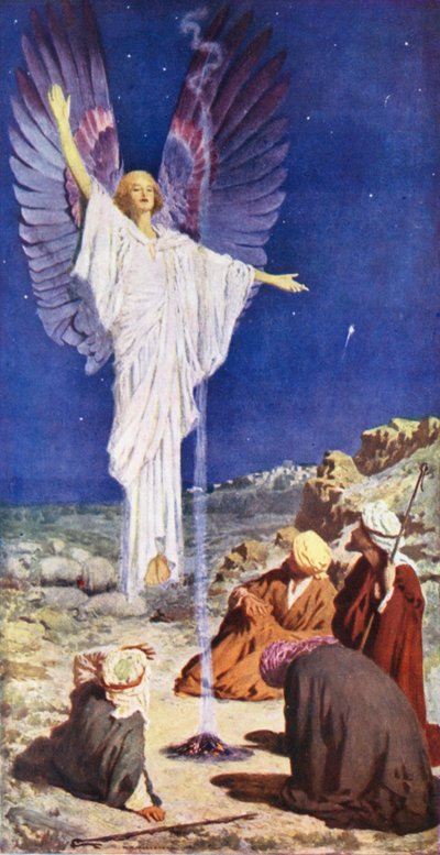 The First Noel (färglitografi) av William Henry (after) Margetson