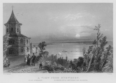 En vy från Nimwegen (gravyr) av William Henry Bartlett