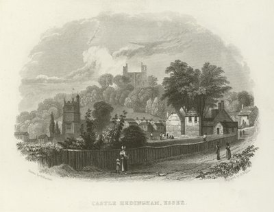 Castle Hedingham, Essex av William Henry Bartlett